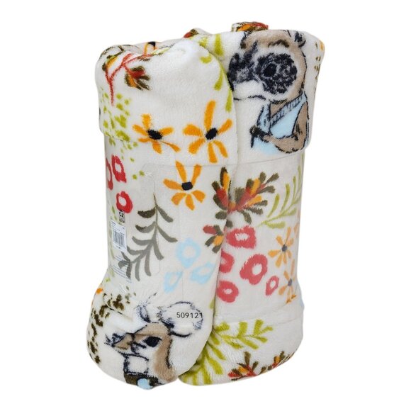 The Big One Oversized Plush Throw Blanket 5' x 6' Polyester Woodland Creatures - Picture 8 of 13